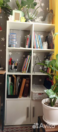 Стеллаж деревянный белый бу