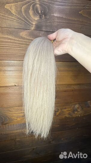 Волосы для наращивания 49см блонд бу