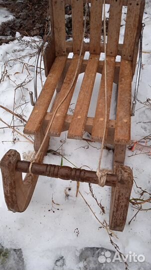 Сани детские деревянные