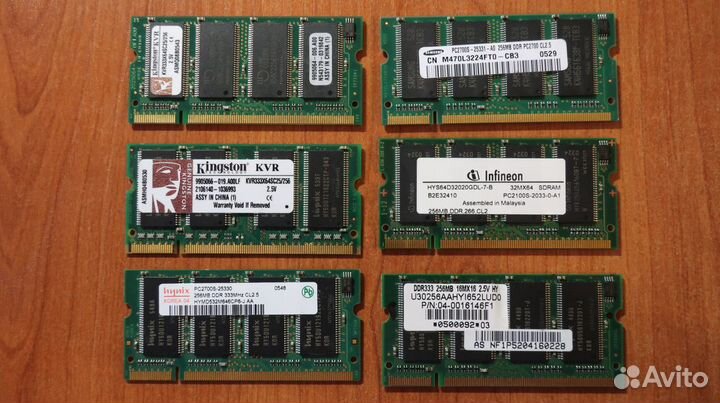 Оперативная память для ноутбуков Sodimm DDR 1.5G