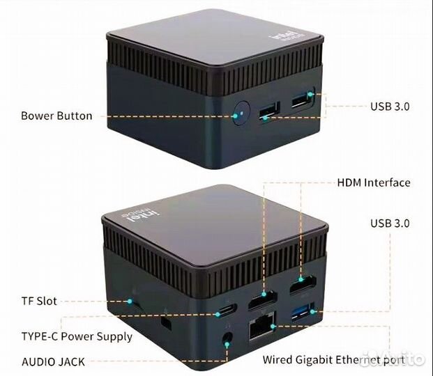 New intel N100 Самый Ручной Мини Пк ZX01 SSD256Gb
