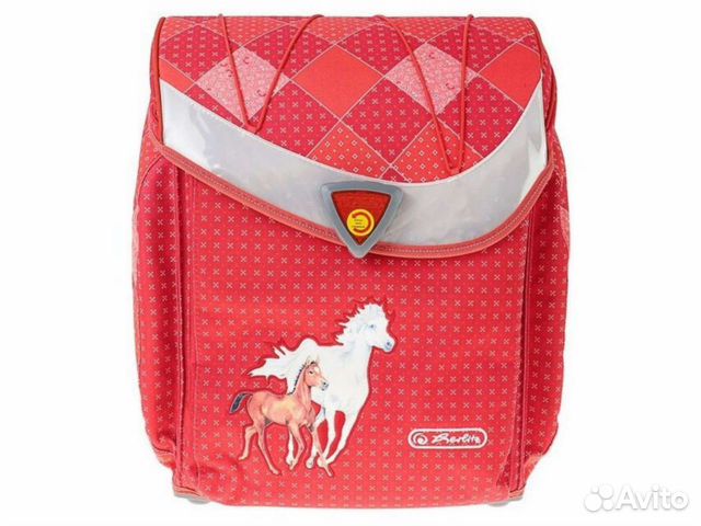 Ранец школьный рюкзак красный Herlitz для девочки