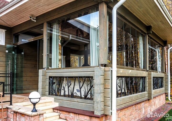 Безрамное (панорамное) остекление веранд