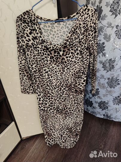 Платье женское леопардовое