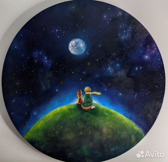 Картина маслом на холсте Маленький принц карт