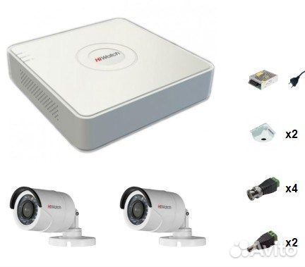 Комплект видеонаблюдения HiWatch 2 камеры 1080N