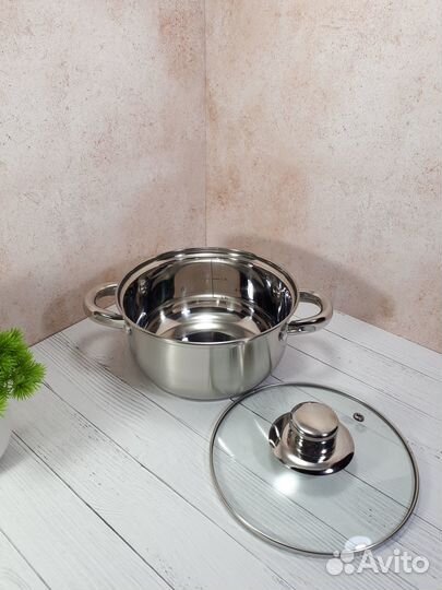 Кастрюля из нержавеющей стали 1,6 л