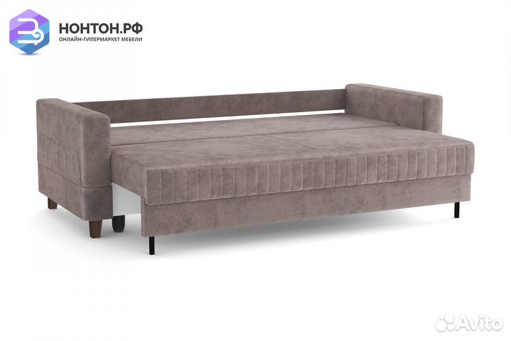 Диван выкатной евромагнат серо-коричневый
