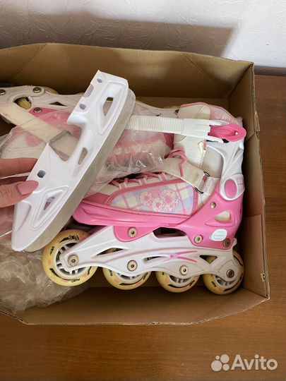 Коньки роликовые и фигурные 2 в 1 раздвижные