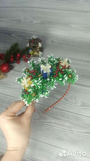 Новогодний ободок ёлочка