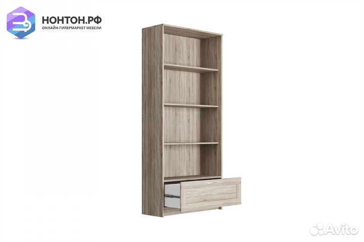 Стеллаж Сириус дуб сонома с одним ящиком