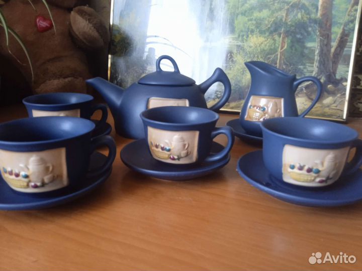 Сервиз чайный СССР и горшочки для запекания