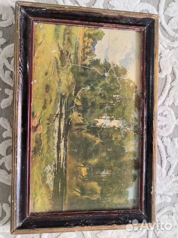 Картина маслом на холсте пейзаж бу