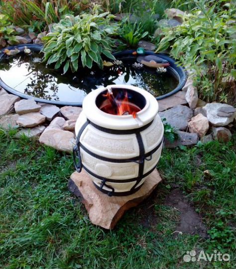 Тандыр Амфора Донской с откидной(на петле) крышкой