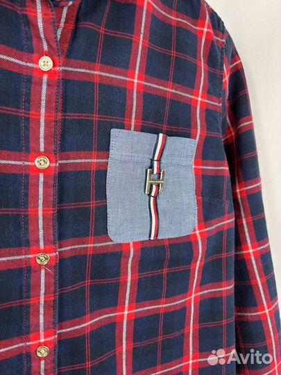 Tommy Hilfiger рубашка в клетку 44/46. Оригинал