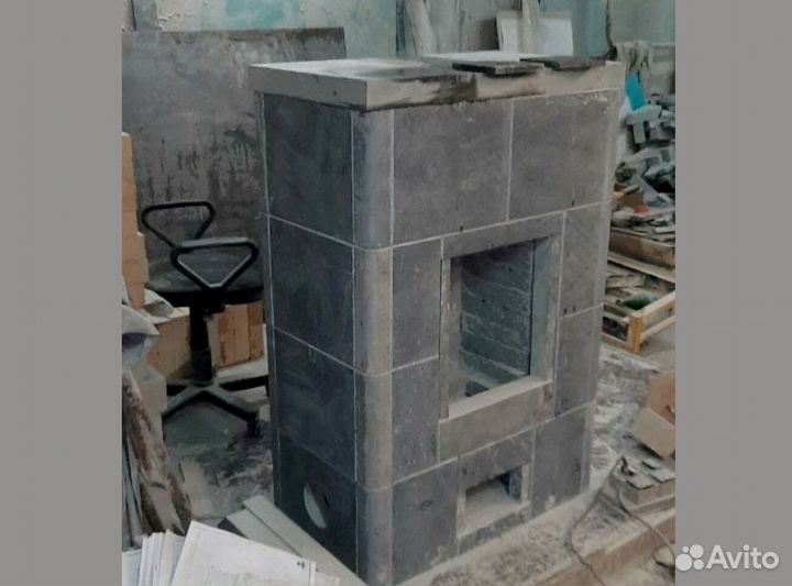 Печь камин из вулканического камня