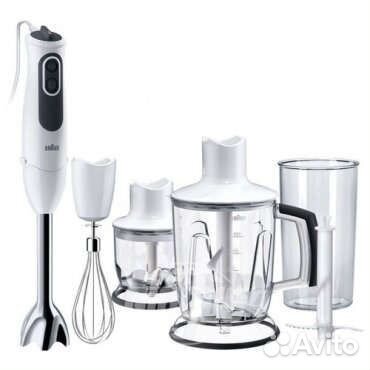 Погружной блендер Braun MQ 523 Baby, белый/серый