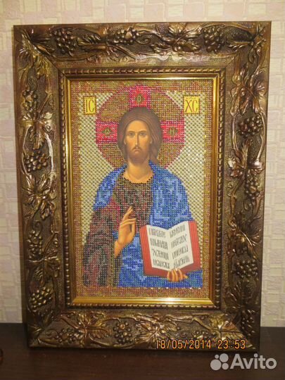 Икона вышитая бисером