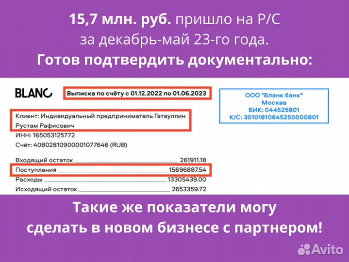 Инвестиции в бизнес на Wildberries, доля 50 проц