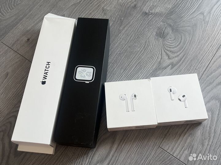Коробки iPhone airpos apple watch