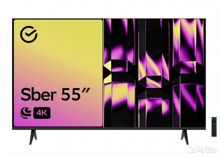 4К Смарт телевизор Sber SDX-55U4126,139 см