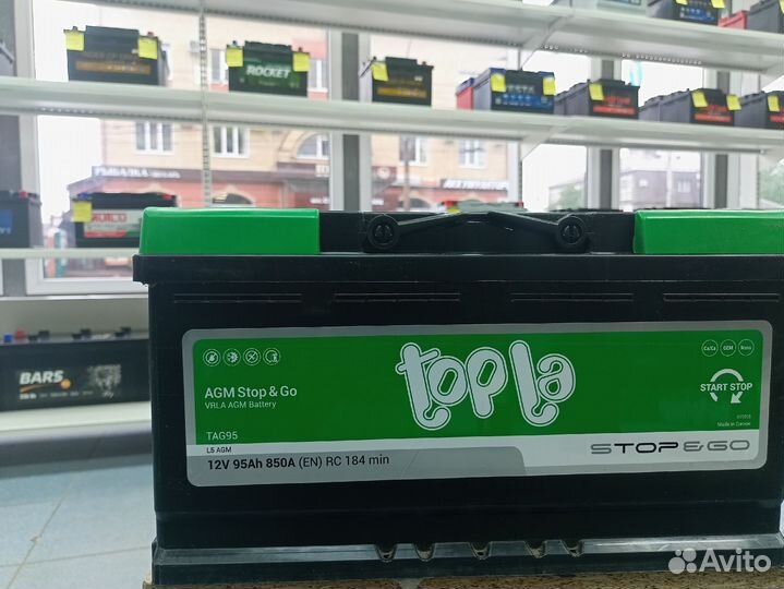 Аккумулятор Topla 95 Ah 850 A AGM