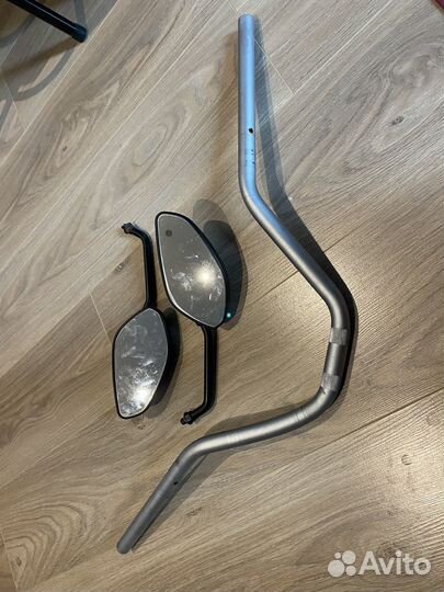 Руль и зеркала на ducati scrambler 2015