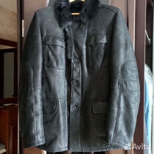 Дубленка натуральная мужская 48 50 размер