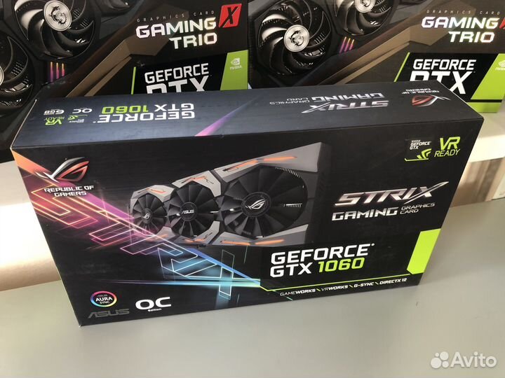 Видеокарта GTX 1060 Asus Strix 6GB