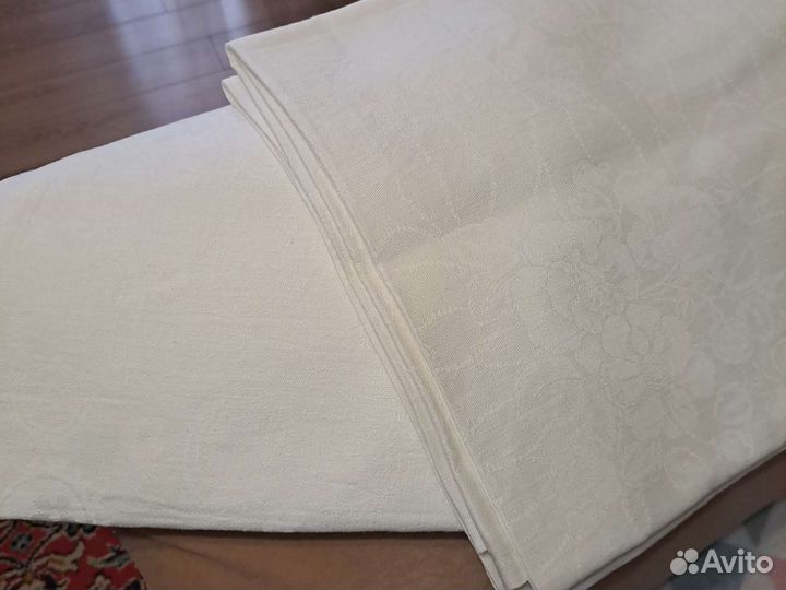 Скатерть льняная жаккардовая СССР