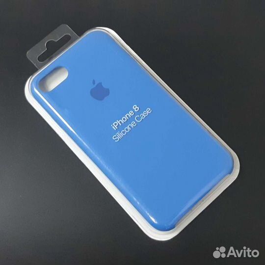 Силиконовый чехол на iPhone 7/8/SE2 светло-синий