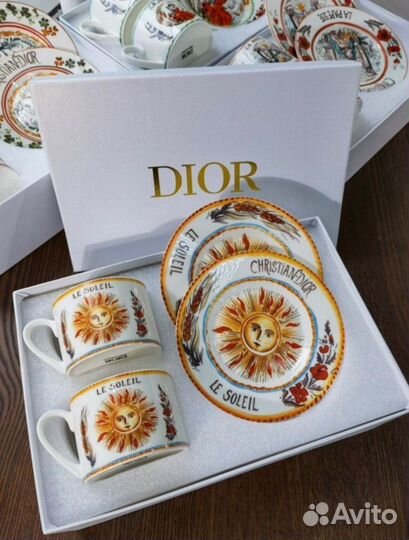 Чашка с блюдцем Dior костяной фарфор