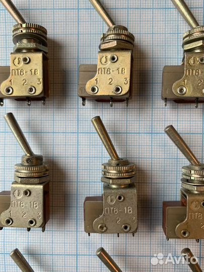 Тумблеры пт8-1В, пт6-16В, пт8-8В и кнопки км1-1
