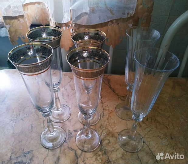 Бокал фужер богемское стекло хрусталь чсср