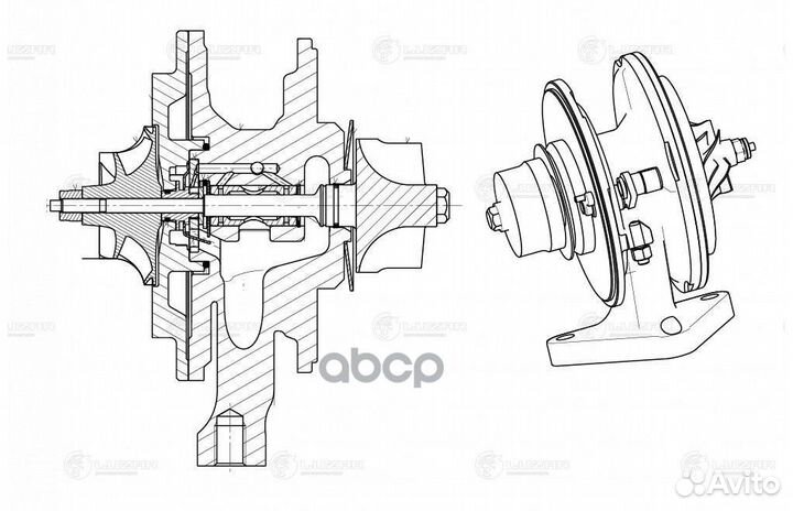 Турбокомпрессор б/корп. (картридж) для а/м VW T