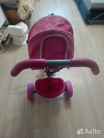 Детский трехколесный велосипед с ручкой б/у