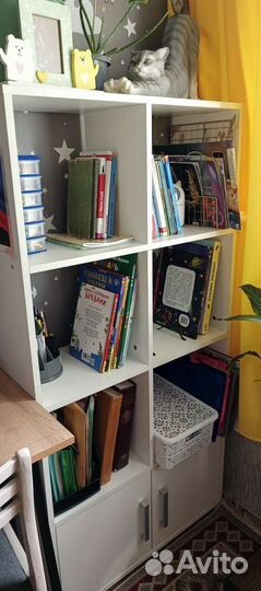 Стеллаж деревянный белый бу