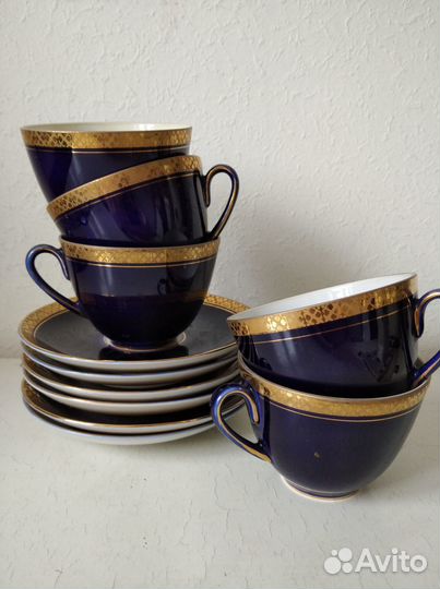 Чайная пара лфз cobalt СССР
