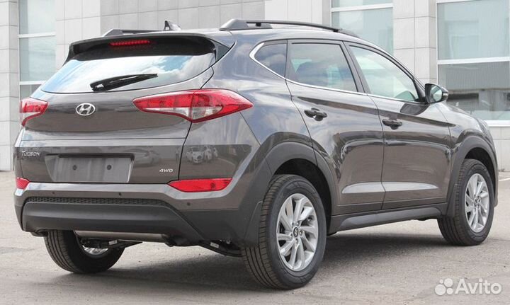 Рейлинги на крышу Hyundai Tucson 15-21, серые