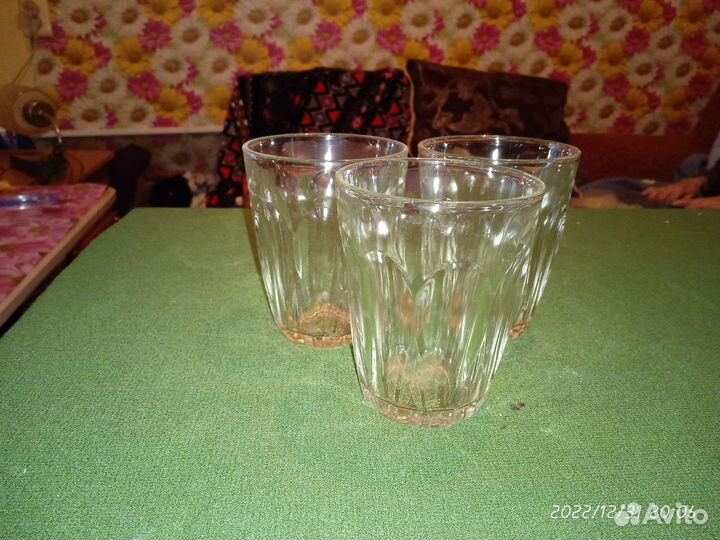 Стаканы гранёные 3 шт