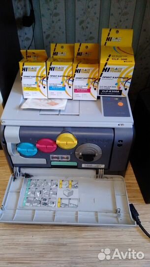 Принтер Samsung CLP-300 + картриджи