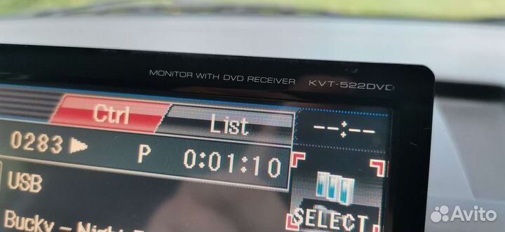 Автомагнитола Kenwood KVT-522DVD 1din