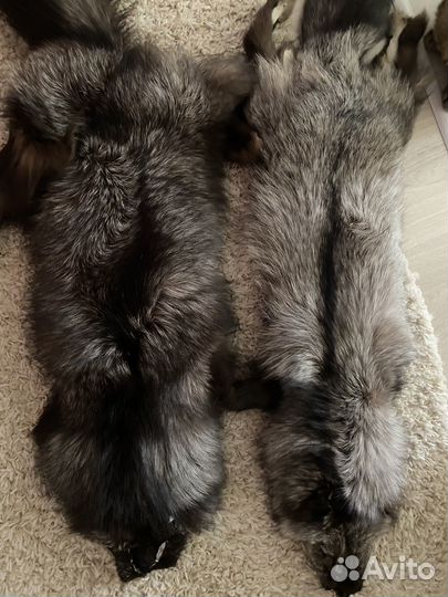 Цельные шкурки лисы чернобурки