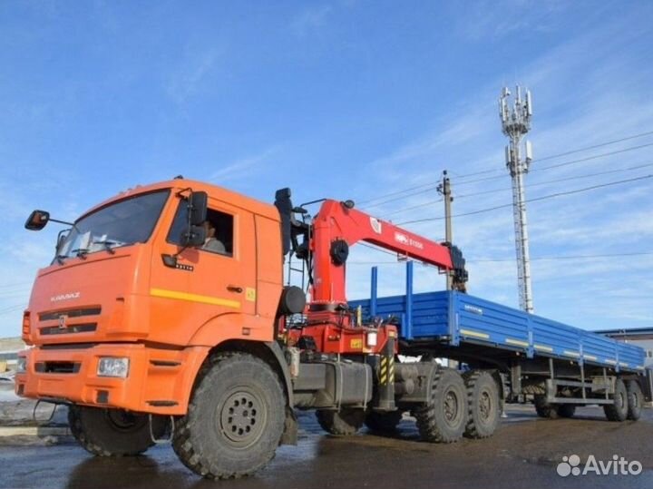 Аренда и услуги манипулятора-вездехода, стрела 7 т, 18 м, борт 10 т, 6.1 м