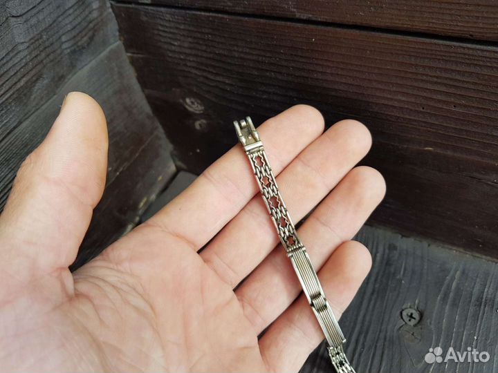 Браслет для часов 875 проба серебро