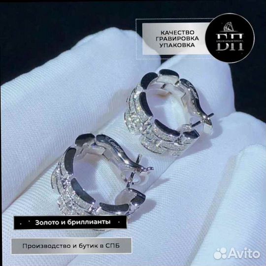 Серьги Cartier Maillon, золото 585 пробы