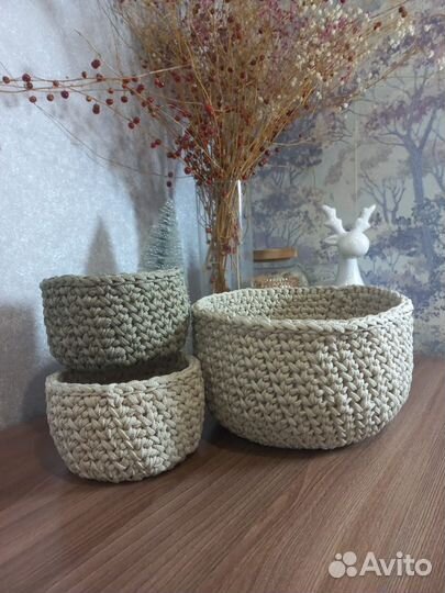 Корзинки из шнура