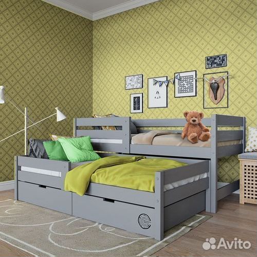 Кроватка матрешка для малыша с доп. местом из нату