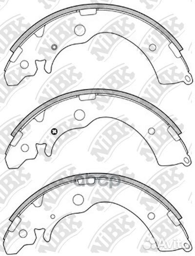 Колодки тормозные барабанные зад FN5524 NiBK