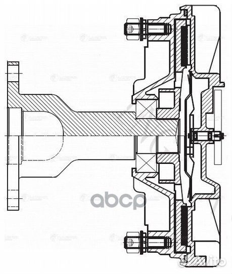 Вискомуфта вентилятора LMC1208 luzar
